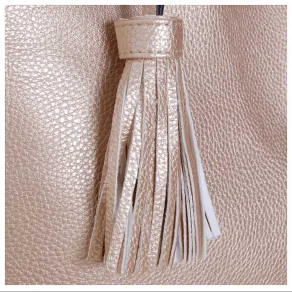 Vegan Boho Style Crossbody Bag with Tassels